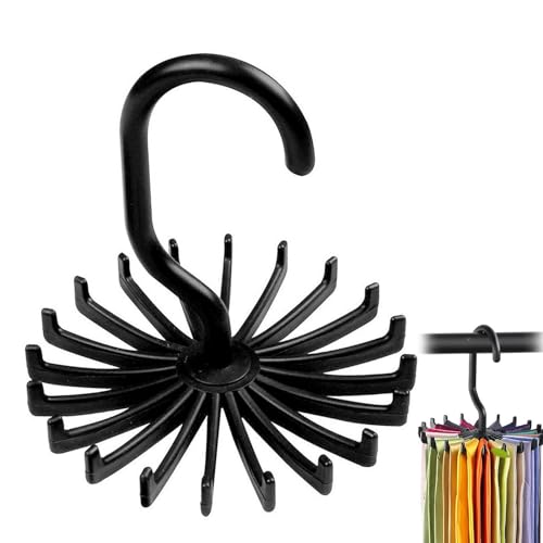 Obesntln - Portacorbatas remolino para corbata para hombre, gancho giratorio de 360 °, para guardabosques, organizador colgante de armario