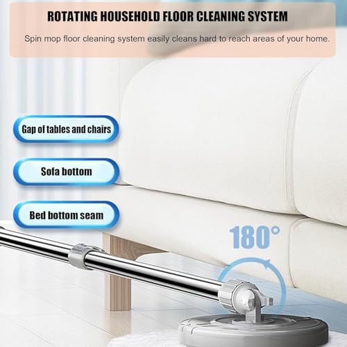 GTGXZX Trockenmopps Für Den Haushalt Spin Mop Und Eimer Mit Wringer Set Mop Für Bodenreinigung Bodenwischer Eimer Nass- Oder Trockennutzung Reinigungsmopp(Purple) – Bild 7