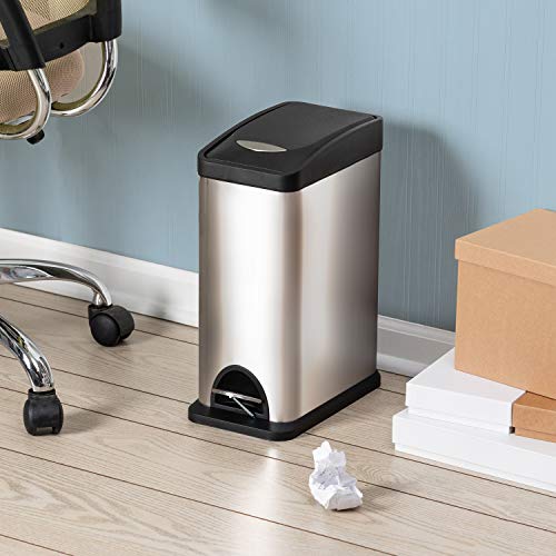 Caneca de Basura Rectangular 8L Acero Inoxidable miniatura 2