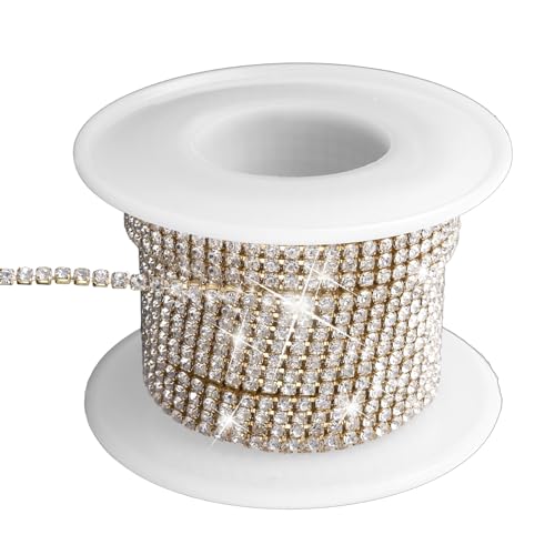 Strass-Kette 9.1m - 2mm Glitzersteine Für Schmuck & Dekoration