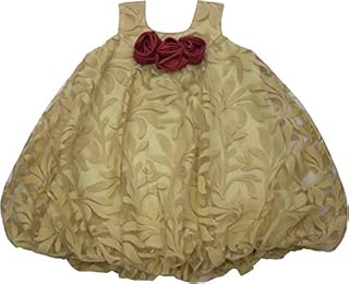 gold colour dress for baby girl