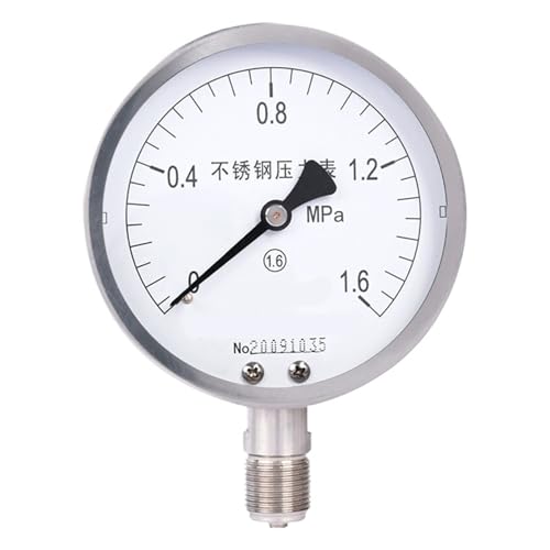 Manomètre en acier inoxydable Y-100BF anti-fuite M20*1.5 pour contrôle précis eau et vide