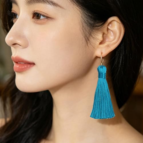 Image of Makhry 20pcs 4.3 Inch Handmade Silky Floss Mini Tiny Craft Tassels with 2-Inch Cord Loop and Small Chinese Knot for Earrings, Souvenir, Bookmarks, DIY Craft Accessory,Tags (Mixed)