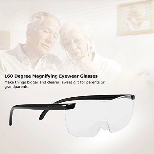 Copos, Romacci Óculos de aumento de 160 graus Bolsa de armazenamento de óculos de aumento incluída