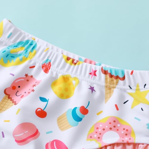 Image of Baby Swimsuit Girl Two Piece Bathing Suit Toddler Girls Summer Beach Ruffle Tankini Swimwear 1-7Y