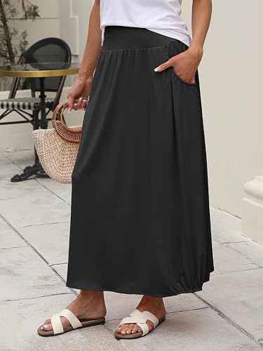 ANRABESS Women's Maxi Skirt Summer Trendy High Waisted Boho Flowy Long Skirts 2026 Spring Fashion Beach Vacation Clothes - Image 4