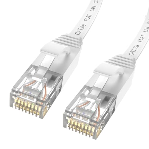 Cat6 LANケーブル　白 Amazon.co.jp: GSPOWER フラットLANケーブル cat6e 白 1m : パソコン