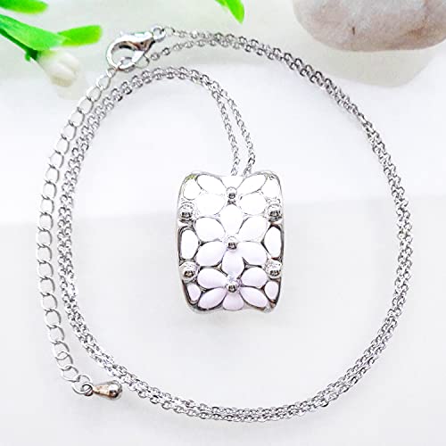 Navachi 18k Gold Plated Square Rainbow Enamel Pendant Necklace 16"+2"3