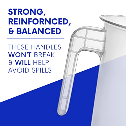 Terbold 5 Liter (1 Gallon) Plastic Graduated Pitcher for Measuring and Mixing (3-Pack) + Food Grade, Wide Mouth, Canning Funnels (3-Pack)