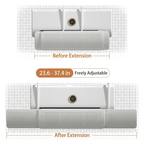Deflector de viento de CA ajustable de 22-36" para aire acondicionado de pared 3