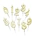 10-Pieces Numeral Birthday Candles, Birthday Digital Candle Baking Dessert Cake Party Romantic Atmosphere Decoration Number 0-9 Cake Top Decoration for Birthdays Wedding Anniversaries Parties