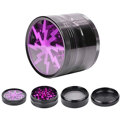 Soulpala Spezie Macina 63 mm Spezie Erbe Grinder in 4 Pezzi Tritino in Metallo, Versatile Portatile Macinaspezie Macinapepe per Spezie Essiccate, Tabacco, Erba, Erbe