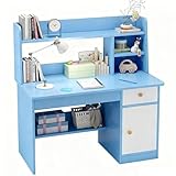 Detalles del producto: Cuenta con un panel trasero antideslizante y elevado, y resistentes tiradores de madera maciza. El diseño combinado de cajón y puerta de armario permite una organización óptima y evita la acumulación de polvo. Tanto artículos de papelería pequeños como objetos grandes se pueden guardar de forma adecuada, lo que resulta práctico para los niños.