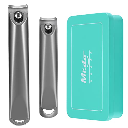 Mr.do Nagelknipser Set, Edelstahl Nagelknipser Groß und Klein für Frauen Männer Fingernagel Fußnägel Dicke Nägel Ultra Scharfer und Glatter Schnitt Robuste Professionelle mit Blechdose Cover