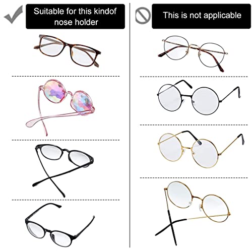 Image of MAYCREATE 12 Pairs Eyeglass Nose Pads, Anti-Slip Silicone Glasses Nose Support Pads Replacement, Anti-Slip Air Chamber Nose Pads for Full Plastic Frames, White