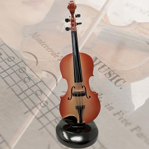 Estatua de Violín con Base Redonda Negra 19 cm miniatura 6
