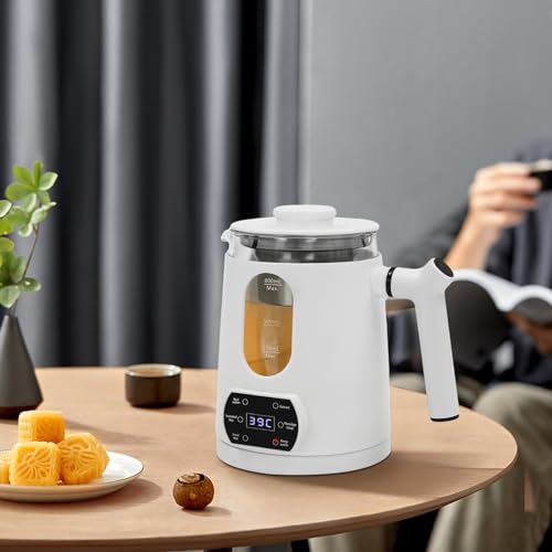 Tetera eléctrica 0.8L con infusor blanco control temperatura miniatura 3
