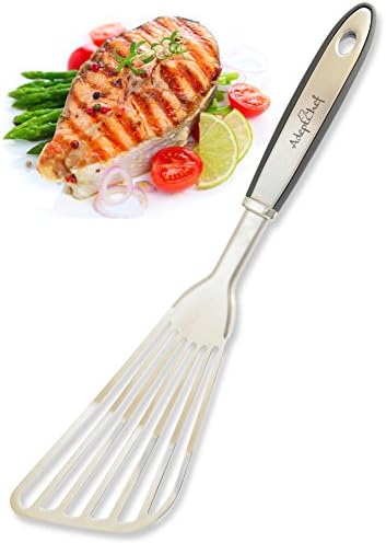 Fish Spatula – AdeptChef Stainless Steel, Slotted Turner – Thin-Edged Design Ideal For Turning & Flipping To Enhance Frying & Grilling – Sturdy Handle, Multi-Purpose – Buy Yours TODAY!