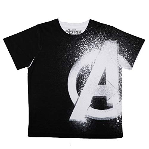 Image of Marvel Avengers by Wear Your Mind Boy's Plain Regular fit T-Shirt (DMA0035 Black 5-6 Years)