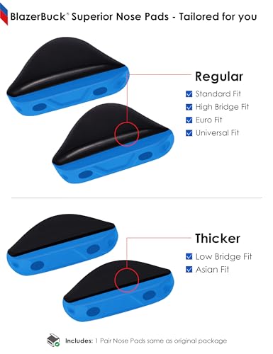 Image of BLAZERBUCK Replacement Nose Pads Piece for Oakley Pit Boss 2 OO9137 / Pit Boss 2 Asian Fit OO9215 Sunglasses