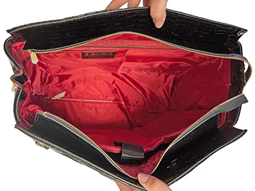 image for JKM & Company Rolling Laptop Bag for Women | Designer Wheeled Briefcas