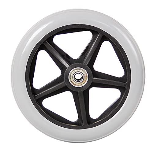 Roues avant de fauteuil roulant en PVC anti-usure (paquet de 2) avec roulements