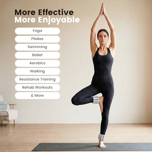 Image of Silicone Wrist & Ankle Weights | Wearable weights for yoga & toning. 0.5lb or 1lb per wrist. Sweat-resistant, adjustable fit with solid steel core.