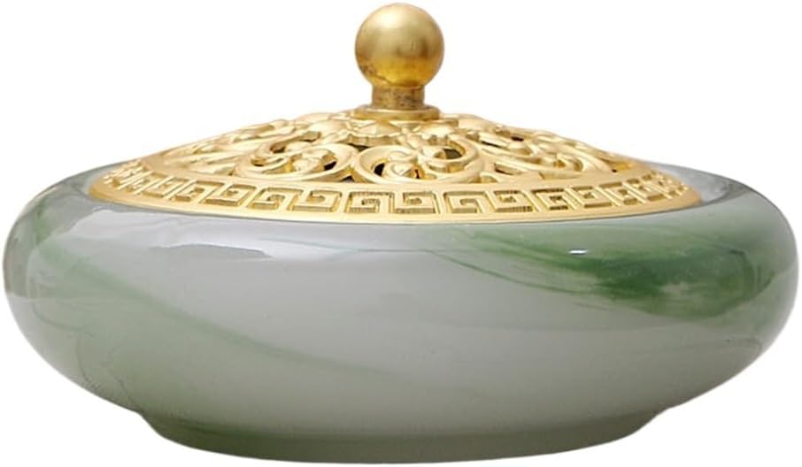 ZBHING(ジービーヒング) ガラス翡翠香炉中国古典沈香白檀香炉入口香道