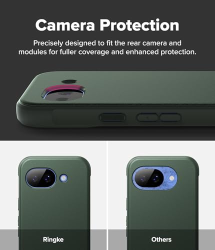 Image of Ringke Onyx for Google Pixel 10a [Anti-Fingerprint Texture] Slim Shockproof Protective Cover with Precise Camera Cutouts & Non-Slip Side Grip Case Back Cover - Dark Green