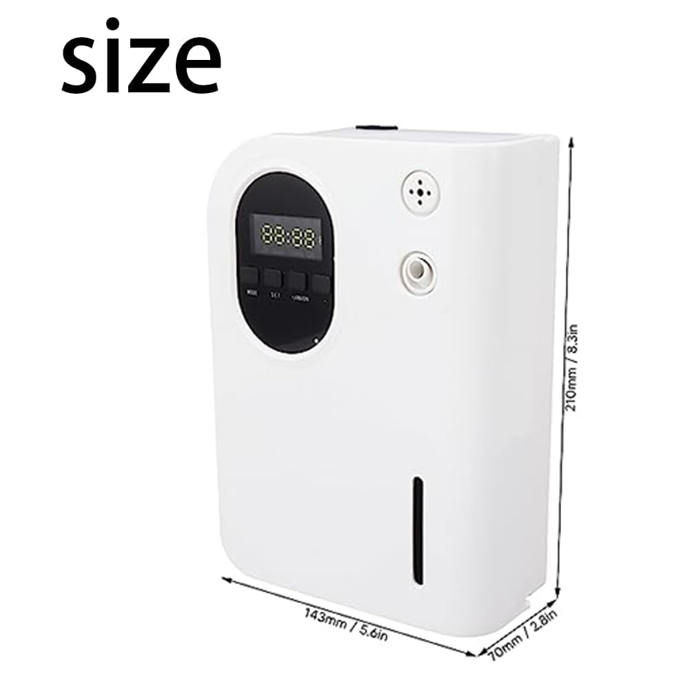 Dyfuzor zapachowy, 160 ml, montowany na ścianie, dozownik zapachów z pokryciem 300 m³, do restauracji, kin, barów, hoteli – komercyjny system nebulizacji