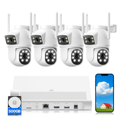 4MP Dual Lens Home Security Camera System Wireless, Security Came...