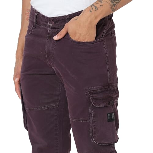 Image of Spykar Men's Regular Cargo Pants