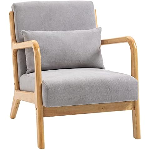Fauteuil Lounge HOMCOM Velours Gris Cover