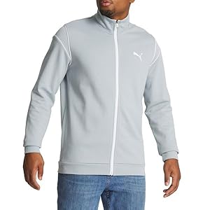 PUMA Men’s Track Jacket (Gray,Large)