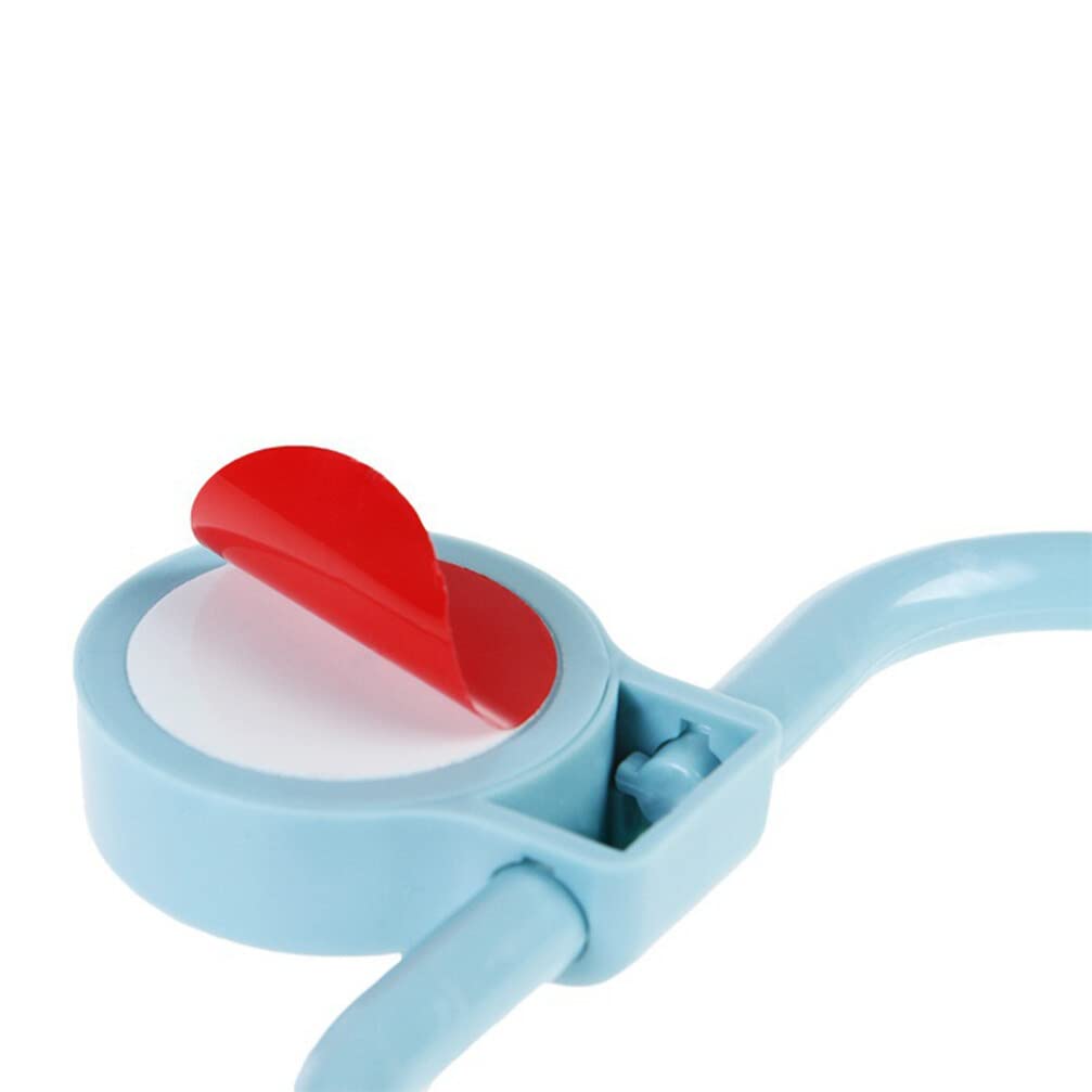 Porta asciugamani adesivo in plastica per bagno e cucina, colore: blu