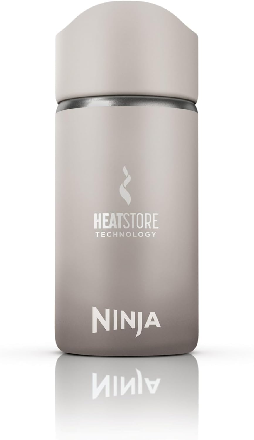 Ninja 300 ml Sip Perfect Trinkflasche für Heißgetränke, BPA-frei, spülmaschinenfest, Thermosflasche, Stone, DW1203EUUKST