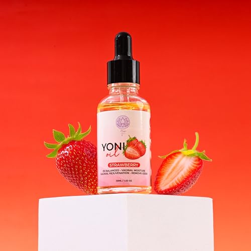 Image of Magic V Yoni Oil for Women - Organic Feminine Care Vaginal Moisturizer, pH Balance & Odor Control, Soothes Ingrown Hair & Razor Bumps - Strawberry Scent