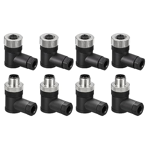 MECCANIXITY Conector M12 4 Pin Macho y Hembra Pack 4 miniatura 1