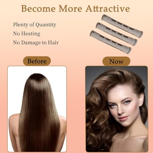 SHEHARUHI 60 Peças de Cápsulas de Permanente de Cabelo, Hastes de Plástico para Permanente, Hastes d