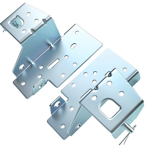 LAJIAOZ Garage Door Bottom Bracket 1 Pair(Left and Right)– Low Headroom Outside Hookup, Pair, Fits 2' Track, Heavy Duty 11 Gauge Galvanized Steel, Adjustable for Commercial & Residential Garage Doors