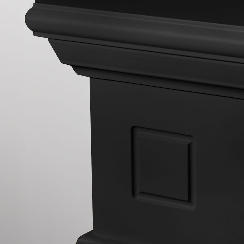 Camino elettrico caminetto da terra CAMBRIDGE in legno Nero 110x36x100h