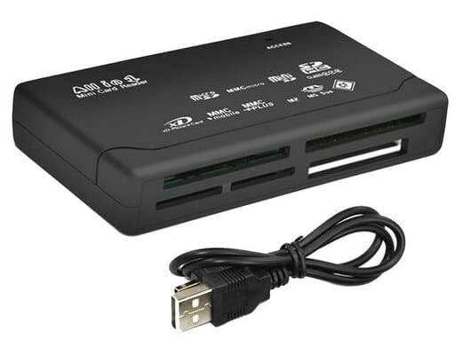 Mak World® USB 2.0 to All in 1 TF Compact Flash Memory Card Reader Fast Data Transmission All in One Card Reader Black/White-image-26