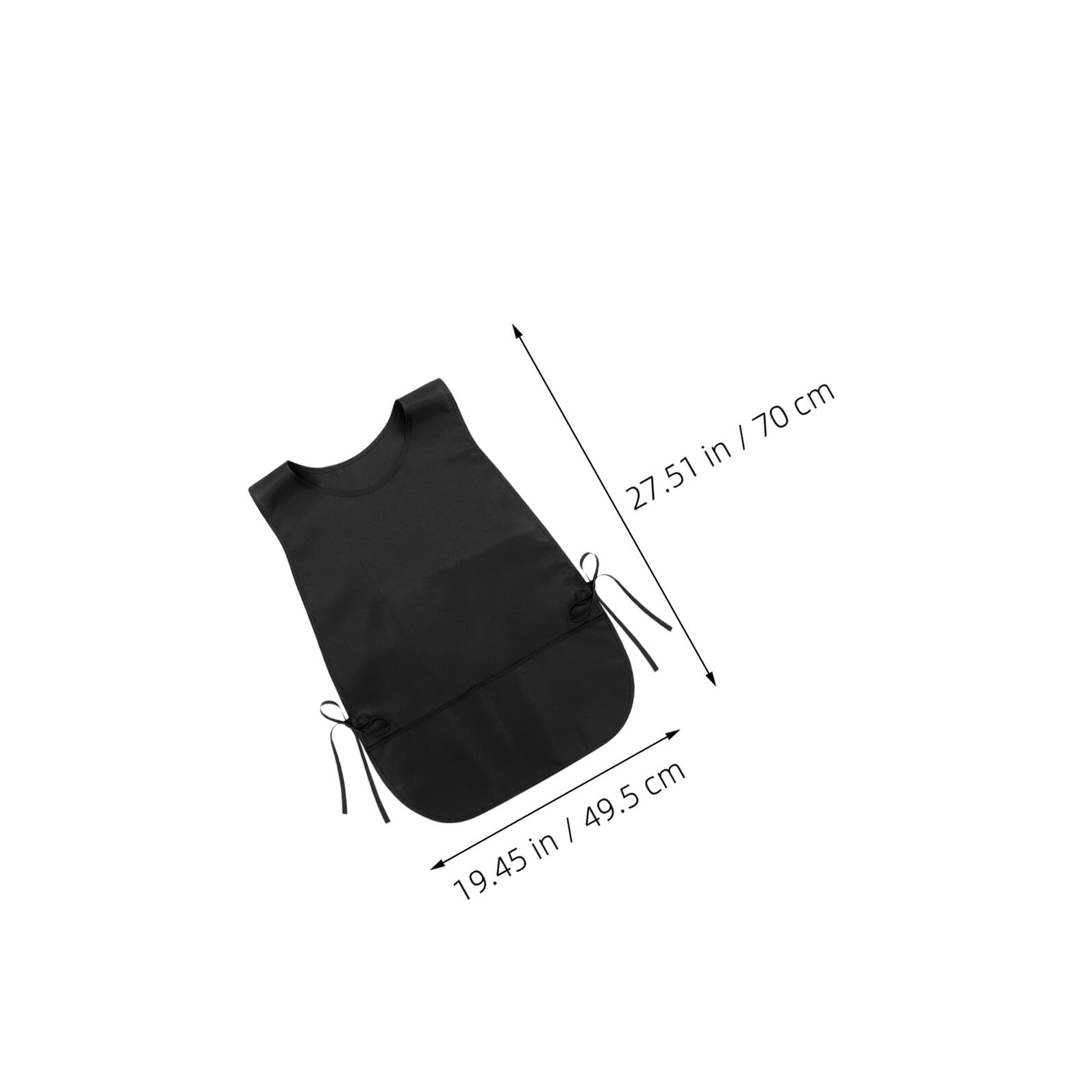 GLEAVI Delantal de Poliéster para Peluquería y Cocina con Bolsillos, Resistente al Desgaste, Color Negro, Pack de 3 Unidades para Hombres y Mujeres