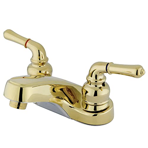 Kingston Brass KB252LP Magellan Twin Lever Handle 4-Inch Centerset Lavatory Faucet without Pop-Up, Polished Brass Kingston Brass KB252LP Magellan Twin Lever Handle 4-Inch Centerset Lavatory Faucet without Pop-Up, Polished Brass