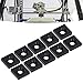 10Pcs Profile End Caps Aluminum Alloy Single Hole Cover Plate for Industrial CNC Equipment (Black)