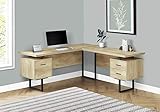 Monarch Specialties Corner Computer Floating Desktop-3 Storage Drawers-Reversible-Home Office...