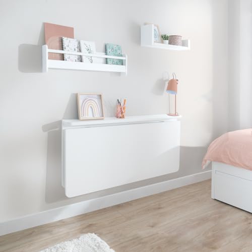 Escritorio Plegable Pared Blanco 80x55cm