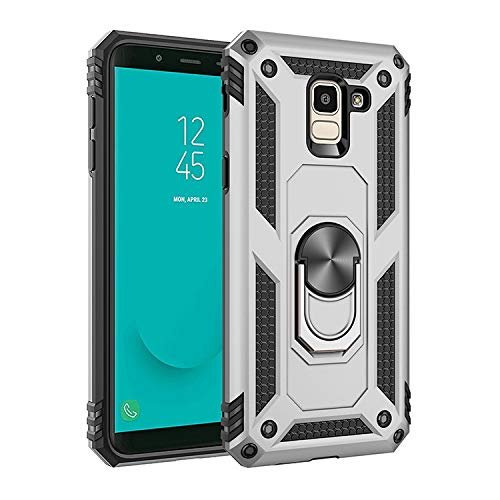 BWater Cases Samsung Galaxy J6 Case, Samsung Galaxy J6 Plus Case,New Dual Layer Hybrid shockproof Protection Case with 360 Degree Metal Rotating Finger Ring Holder for Samsung Galaxy J6+/J6 Plus 2018