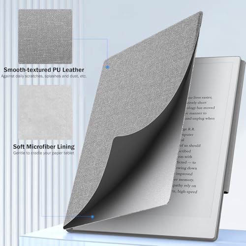 Image of MoKo Case for Remarkable 2 Tablet 10.3 inch with Pen Holder, Denim Gray