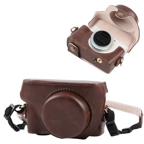 Funda de cámara para Sony ZV-1F cuero PU color café miniatura 1